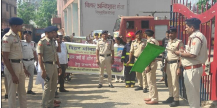 نالندہ میں فائر سیفٹی ویک کے حصہ کے طور پر صبح اگاہی پروگرام کا انعقاد کیا گیا